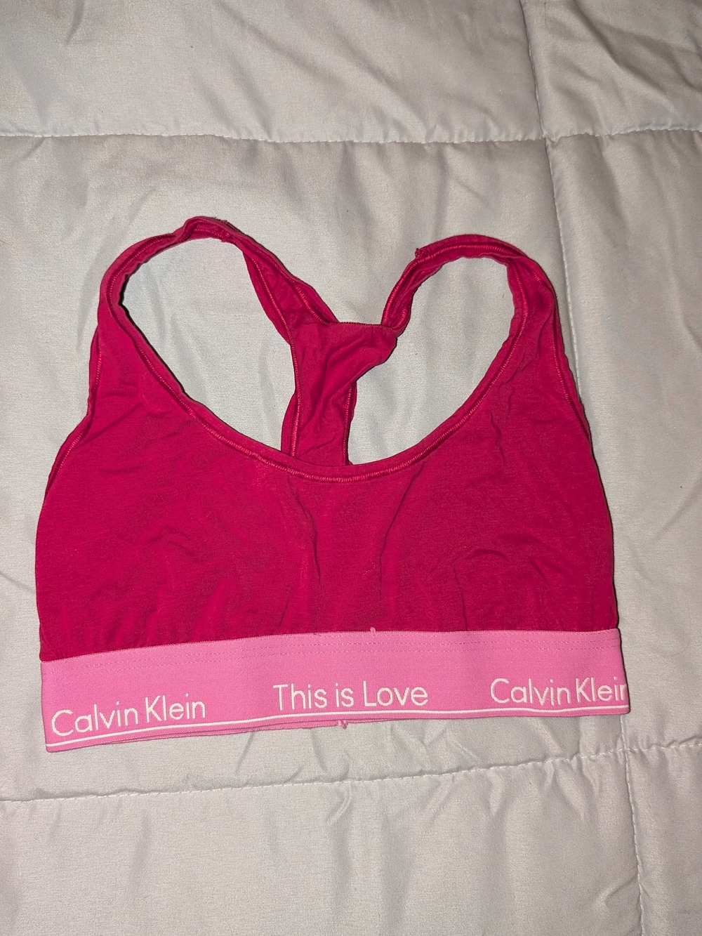 Calvin Klein Hot Pink Racerback Bralette